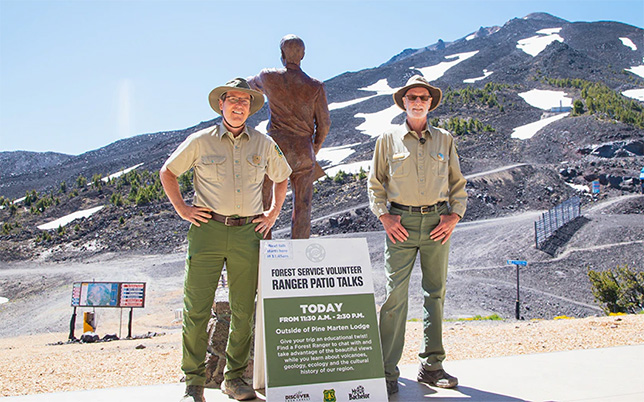 two rangers at Mt Bachelor